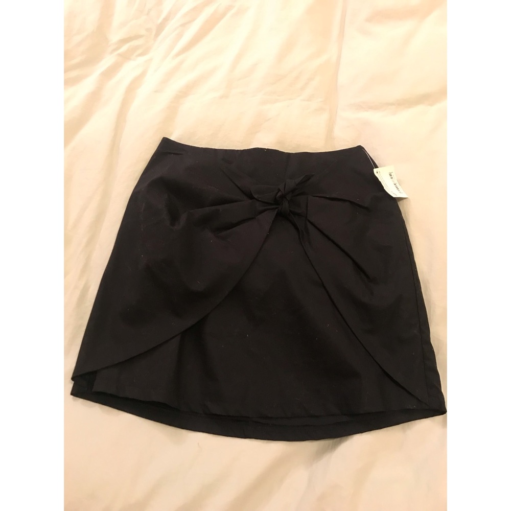 Black mini skirt